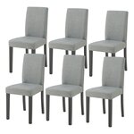 Lot de 6 chaises de salle à manger gris clair 03_0009898