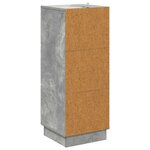 vidaXL Armoire à tiroirs Gris béton 33 x 34 5 x 87 cm