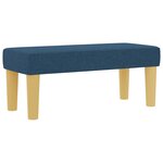 vidaXL Lit à ressorts avec matelas Bleu 90 x 200 cm tissu