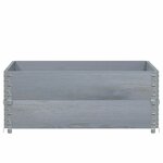 vidaXL Jardinière gris 100x100 cm bois de pin massif