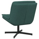 vidaXL Chaise Pivotante Vert foncé Tissu Standard Pivotant