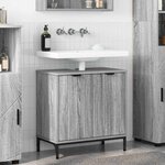 vidaXL Meuble de Lavabo de Salle de Bain avec stockage Sonoma gris
