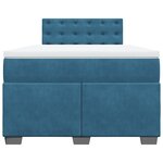 vidaXL Sommier à lattes de lit et matelas bleu 120x200 cm velours