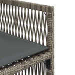 vidaXL Chaises de jardin avec coussins lot de 4 gris résine tressée