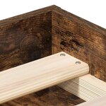 vidaXL Cadre de lit sans matelas chêne fumé 135x190 cm