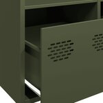 vidaXL Buffet haut vert olive 101 5x39x103 5 cm acier