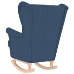 vidaXL Chaise à bascule bleu 74x90x102 cm tissu