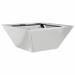 vidaXL Set de 5 jardinières en bol 35x35x15 cm en acier galvanisé