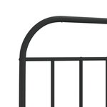 vidaXL Cadre de lit métal sans matelas avec pied de lit noir 90x190 cm