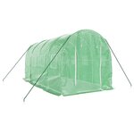 vidaXL Serre avec cadre en acier vert 8 m² 4x2x2 m