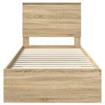vidaXL Cadre de lit Chêne Sonoma 90 x 190 cm Bois d'ingénierie
