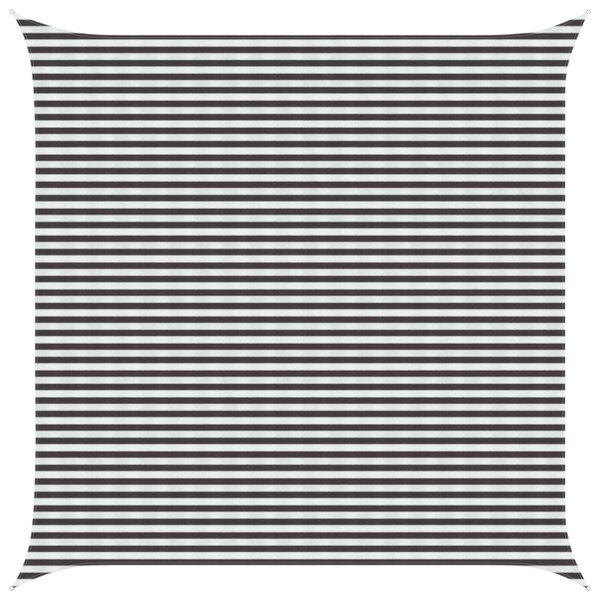 vidaXL Voile d'ombre Anthracite et blanc 5 x 5 m HDPE