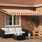 vidaXL Store rétractable manuel avec LEDs Multicolore 3 5 x 2 5 m
