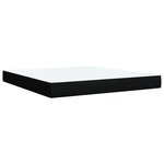 vidaXL Sommier à lattes de lit avec matelas Noir 180x200 cm Tissu