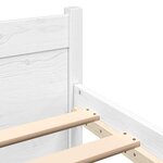 vidaXL Cadre de lit sans matelas blanc bois massif 100x200 cm