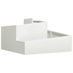 vidaXL Pot blanc 80x80x50 cm en plastique