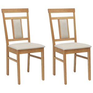vidaXL Chaise de salle à manger 2 Pièces Naturel et clair