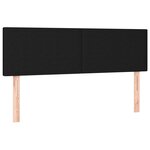 vidaXL Sommier à lattes de lit avec matelas Noir 140x200 cm Tissu