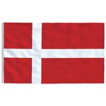 vidaXL Drapeau du Danemark et mât 6 08 m Aluminium