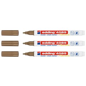 Marqueur Craie Liquide 4085 Cuivre Pointe Ronde 1-2 mm x 3 EDDING
