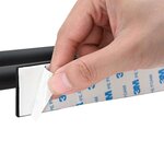 vidaXL Porte-serviettes Noir 40 x 9 x 4 cm Acier inoxydable