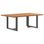 vidaXL Table à manger marron clair bois de chêne massif rectangulaire