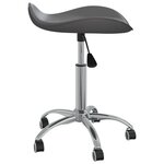 vidaXL Chaise pivotante de salle à manger Gris Similicuir