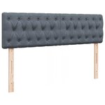 vidaXL Cadre de lit ottoman avec matelas gris foncé 140x200 cm velours