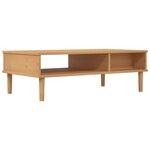 vidaXL Table basse SENJA aspect rotin marron 100x55x33 cm bois massif