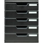 Module De Classement Modulo Ecoblack 5 Tiroirs Fermés - Noir - Exacompta