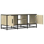 vidaXL Meuble TV chêne sonoma 100x35x41 cm bois d'ingénierie et métal