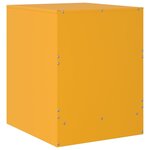 vidaXL Tables de chevet 2 Pièces jaune 34 5x39x44 cm acier