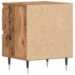 vidaXL Cabinet de chevet avec tiroir 2 Pièces Bois ancien 40 x 35 x 50 cm