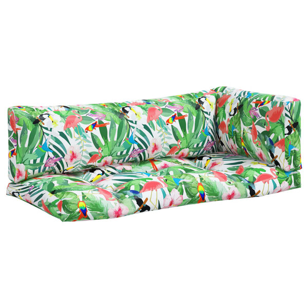 vidaXL Coussins de palette lot de 3 multicolore tissu Oxford