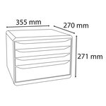 Module De Classement Big Box Plus Horizon 4 Tiroirs Ecoblack - Noir - Exacompta