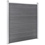 vidaXL Clôture de jardin WPC 1737x186 cm Gris