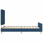vidaXL Cadre de lit avec tête de lit Bleu 140 x 190 cm tissu