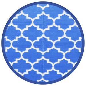 vidaXL Tapis d'extérieur ARAKIL bleu Ø160 cm PP