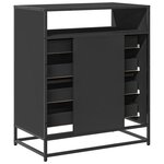 vidaXL Commode noir 70x41x83 5 cm bois d'ingénierie
