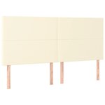 vidaXL Cadre de lit avec tête de lit Crème 180x200 cm Similicuir