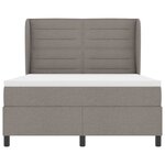 vidaXL Lit à ressorts avec matelas Taupe 140 x 190 cm tissu