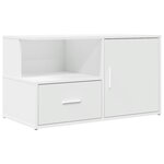 vidaXL Armoire d'angle blanc 200x40x45 cm bois d’ingénierie
