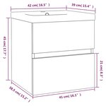 vidaXL Meuble lavabo avec bassin intégré Sonoma gris Bois d'ingénierie