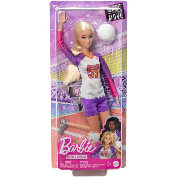 Mattel HKT72 - Barbie métiers - Poupée articulée joueuse de Volleyball