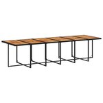 vidaXL Ensemble à manger de jardin 17 Pièces coussins noir résine tressée