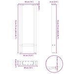 vidaXL Pieds de table console en acier naturel  2 pièces  38 x (72-73) cm