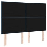 vidaXL Tête de lit LED avec bandes LED Bleu 144 cm tissu