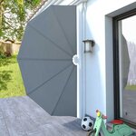 vidaXL Auvent latéral pliable de terrasse Gris 160 cm
