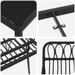 vidaXL Ensemble de Salle à Manger de Jardin 5 Pièces Noir Poly Rattan