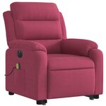 vidaXL Fauteuil inclinable de massage électrique rouge bordeaux